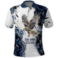 Nephthys Egyptian Polo Shirt The Dark Sister Falcon Wings Moon Veil