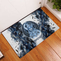 Nephthys Egyptian Rubber Doormat The Dark Sister Falcon Wings Moon Veil