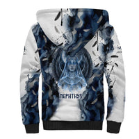 Nephthys Egyptian Sherpa Hoodie The Dark Sister Falcon Wings Moon Veil