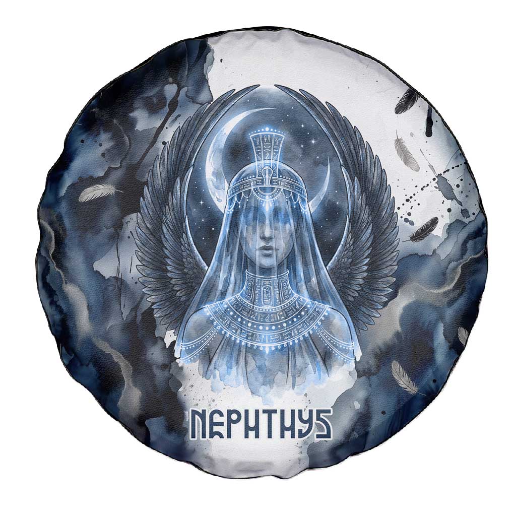 Nephthys Egyptian Spare Tire Cover The Dark Sister Falcon Wings Moon Veil