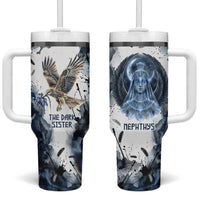 Nephthys Egyptian Tumbler With Handle The Dark Sister Falcon Wings Moon Veil
