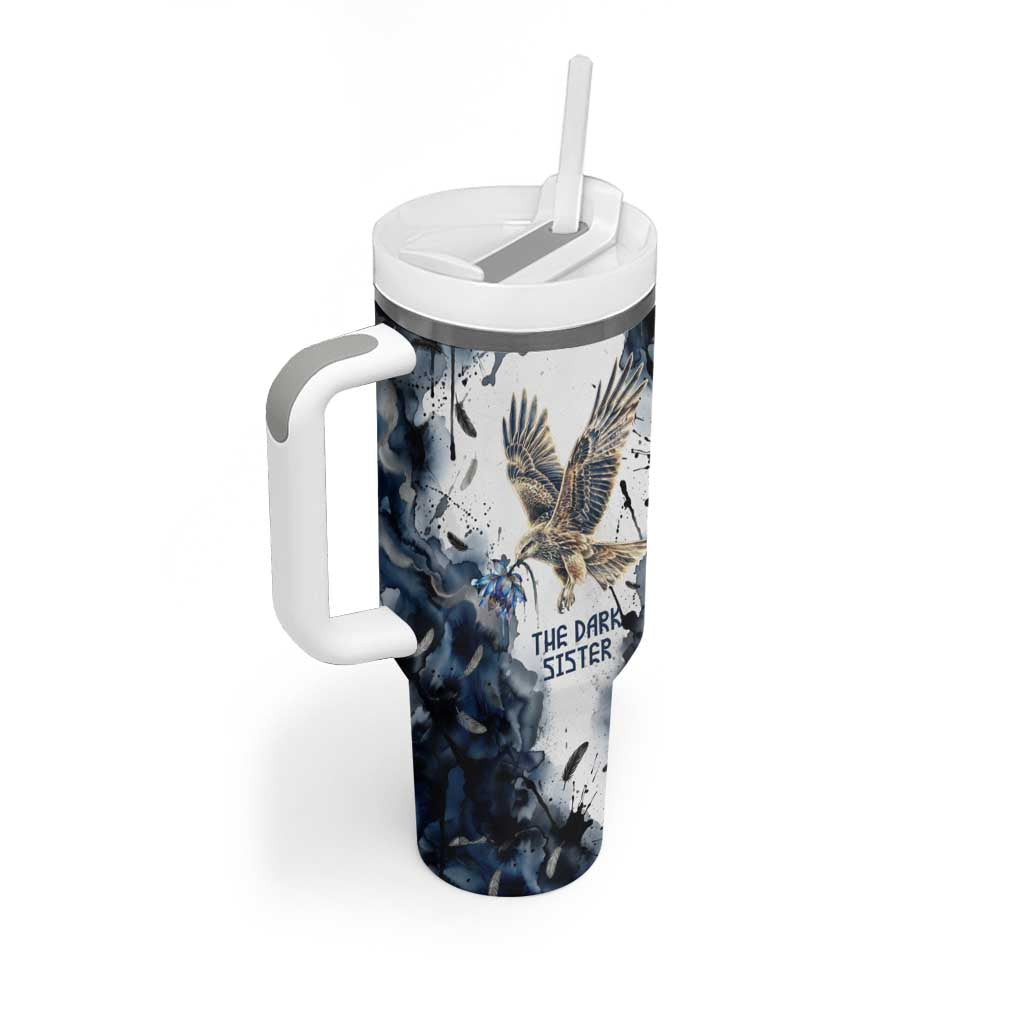 Nephthys Egyptian Tumbler With Handle The Dark Sister Falcon Wings Moon Veil