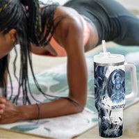 Nephthys Egyptian Tumbler With Handle The Dark Sister Falcon Wings Moon Veil