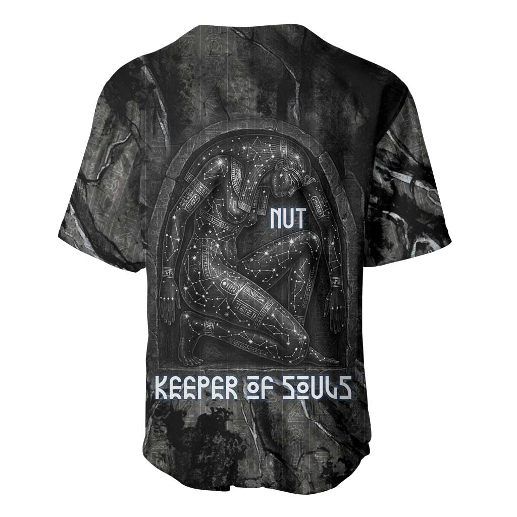 Nut Baseball Jersey Egyptian Keeper of Souls Celestial Stairway Ascension Path Cosmic Goddess of the Night Sky