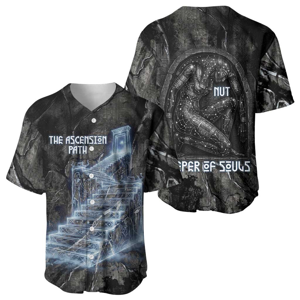Nut Baseball Jersey Egyptian Keeper of Souls Celestial Stairway Ascension Path Cosmic Goddess of the Night Sky