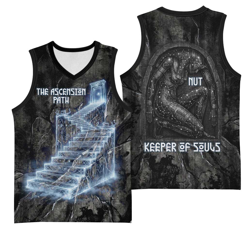 Nut Basketball Jersey Egyptian Keeper of Souls Celestial Stairway Ascension Path Cosmic Goddess of the Night Sky