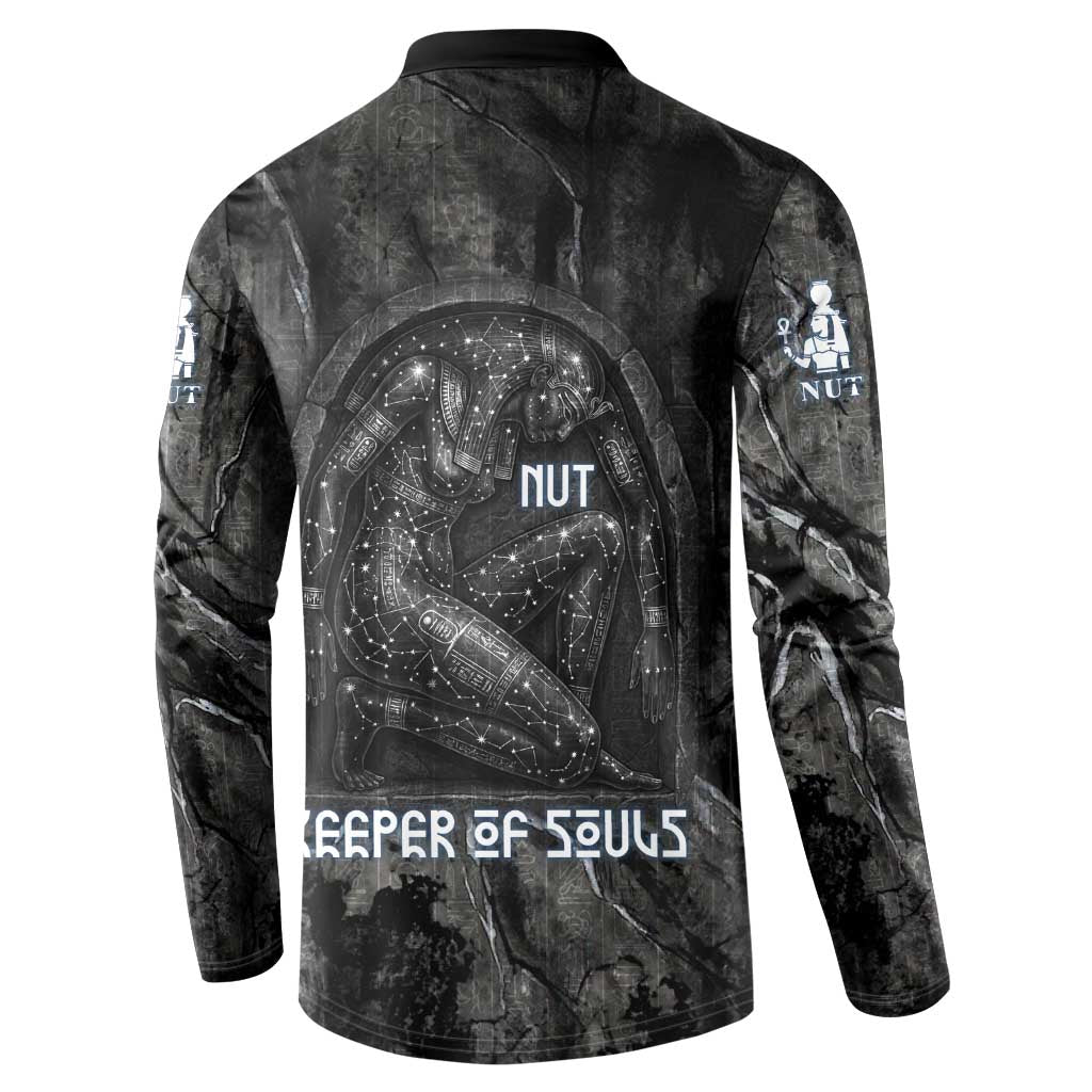 Nut Button Sweatshirt Egyptian Keeper of Souls Celestial Stairway Ascension Path Cosmic Goddess of the Night Sky