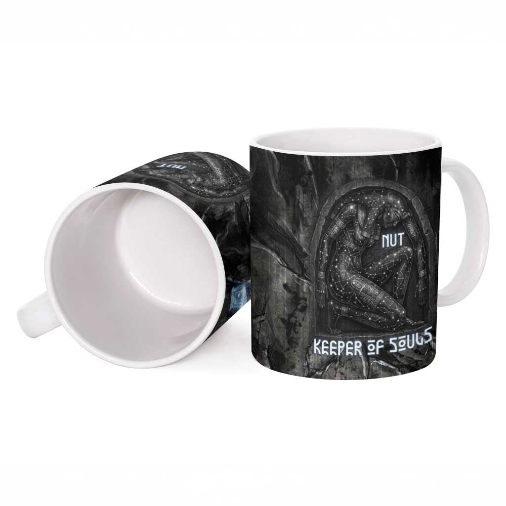 Nut Ceramic Mug Egyptian Keeper of Souls Celestial Stairway Ascension Path Cosmic Goddess of the Night Sky