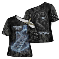 Nut Cross Shoulder Shirt Egyptian Keeper of Souls Celestial Stairway Ascension Path Cosmic Goddess of the Night Sky