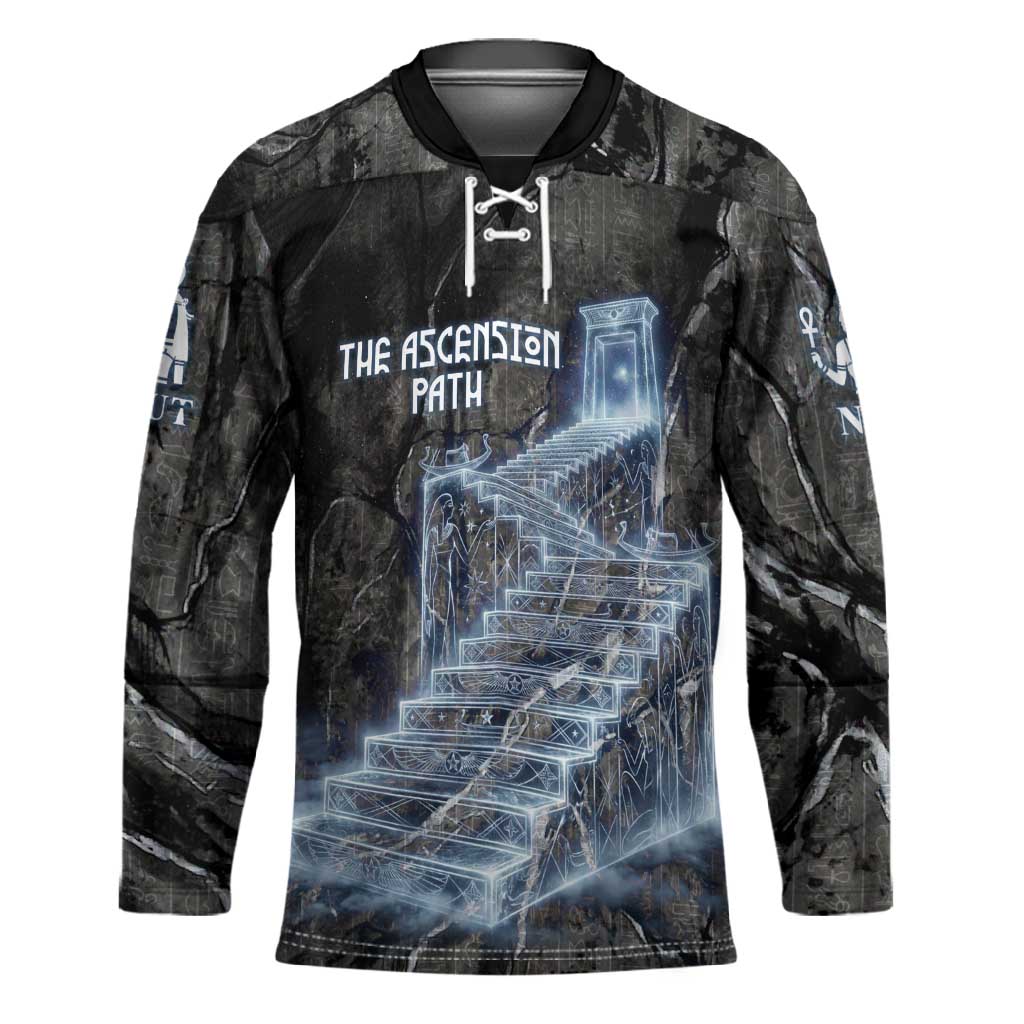 Nut Hockey Jersey Egyptian Keeper of Souls Celestial Stairway Ascension Path Cosmic Goddess of the Night Sky