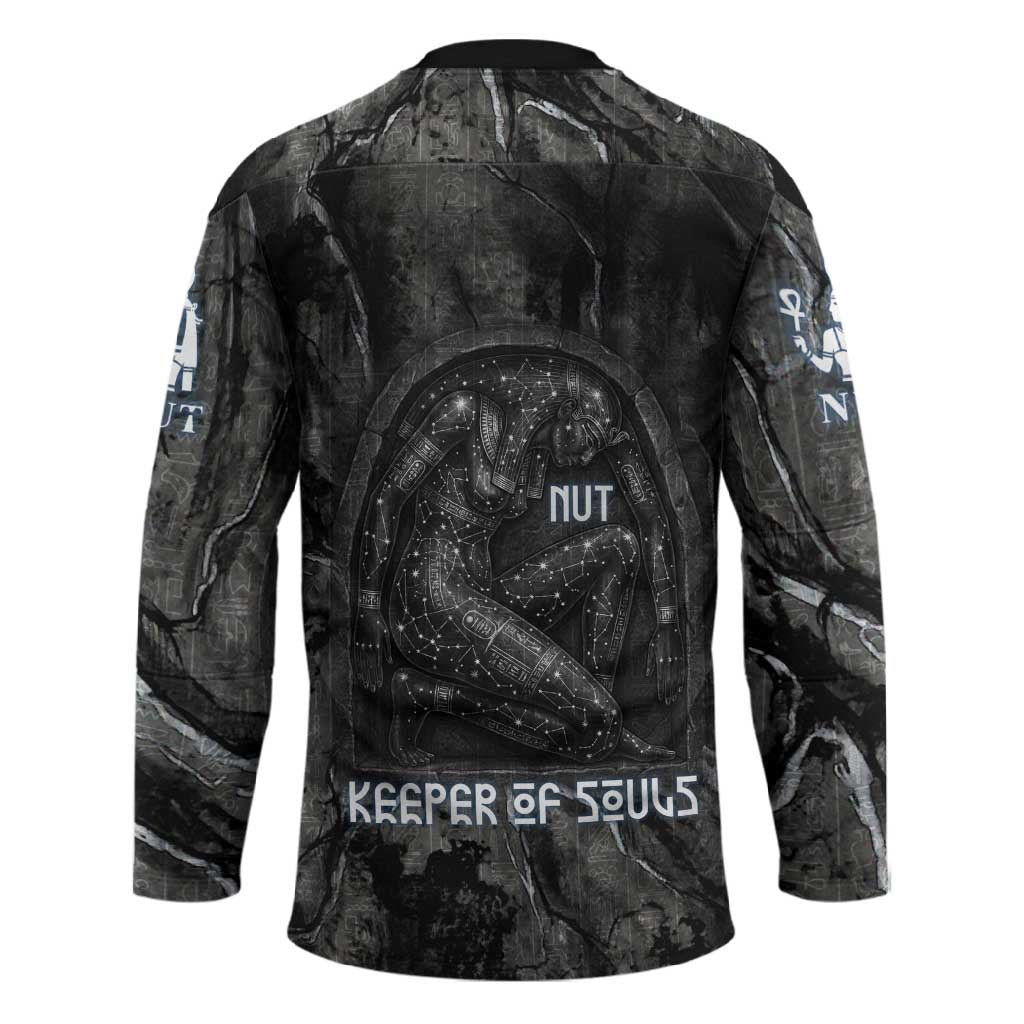 Nut Hockey Jersey Egyptian Keeper of Souls Celestial Stairway Ascension Path Cosmic Goddess of the Night Sky