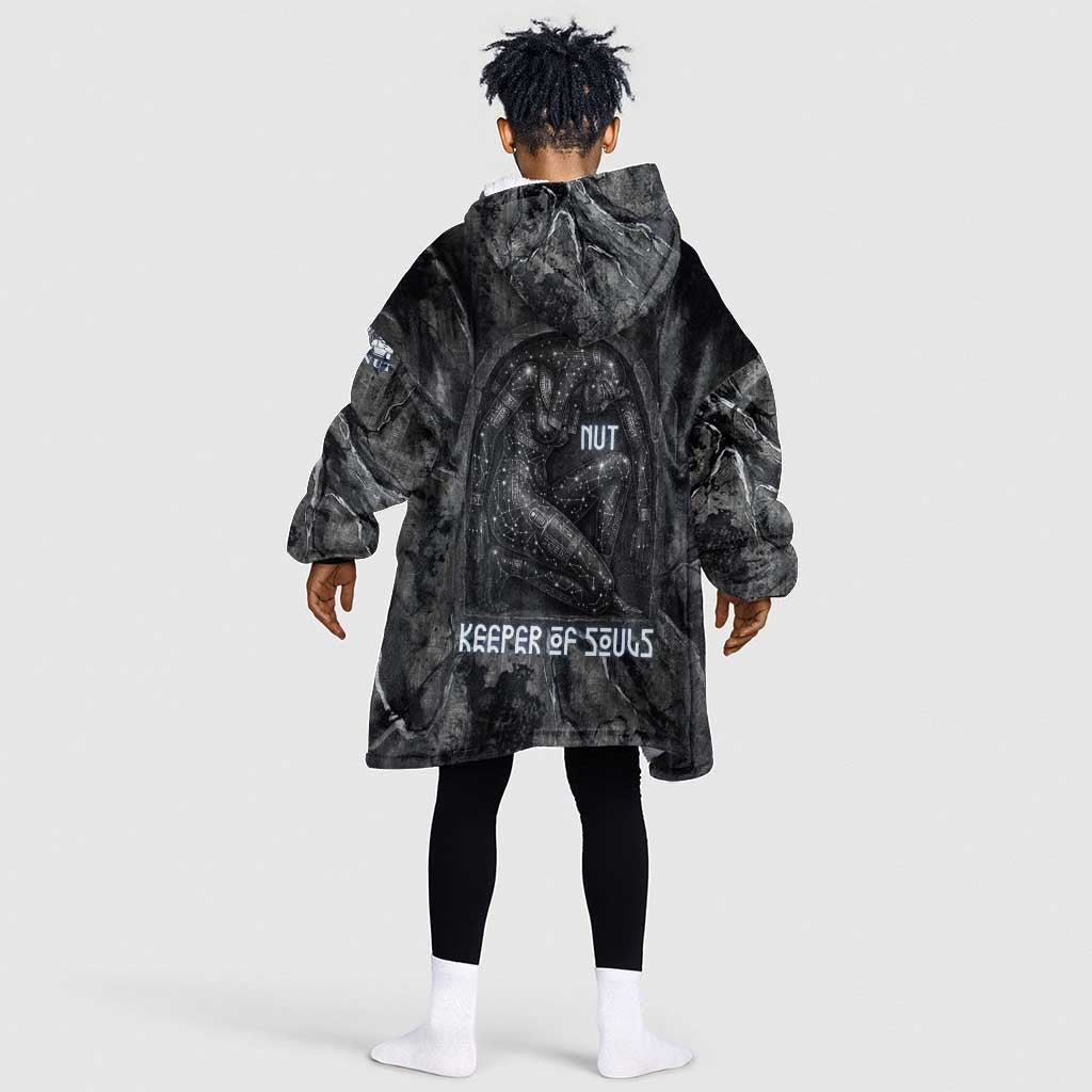 Nut Kid Wearable Blanket Hoodie Egyptian Keeper of Souls Celestial Stairway Ascension Path Cosmic Goddess of the Night Sky