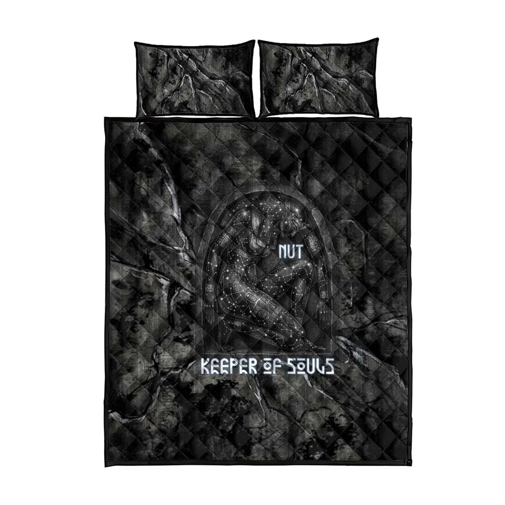 Nut Quilt Bed Set Egyptian Keeper of Souls Celestial Stairway Ascension Path Cosmic Goddess of the Night Sky