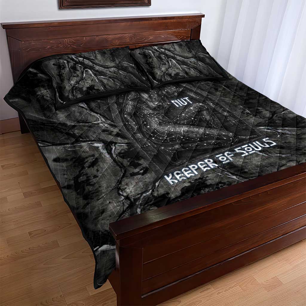 Nut Quilt Bed Set Egyptian Keeper of Souls Celestial Stairway Ascension Path Cosmic Goddess of the Night Sky