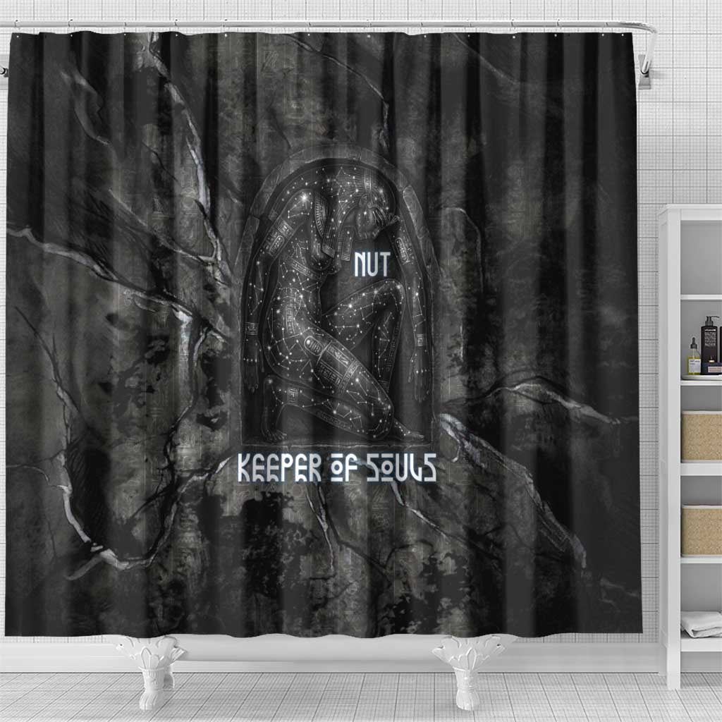 Nut Shower Curtain Egyptian Keeper of Souls Celestial Stairway Ascension Path Cosmic Goddess of the Night Sky