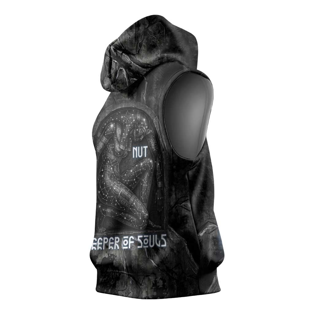 Nut Sleeveless Hoodie Egyptian Keeper of Souls Celestial Stairway Ascension Path Cosmic Goddess of the Night Sky