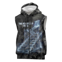 Nut Sleeveless Zip Hoodie Egyptian Keeper of Souls Celestial Stairway Ascension Path Cosmic Goddess of the Night Sky