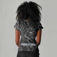 Nut Women V-Neck T-Shirt Egyptian Keeper of Souls Celestial Stairway Ascension Path Cosmic Goddess of the Night Sky