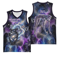 Nut Egyptian Basketball Jersey She Who Bore the Gods Galactic Vessel Cosmic Goddess Star Map