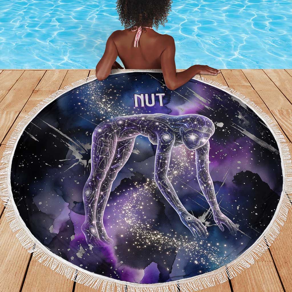 Nut Egyptian Beach Blanket She Who Bore the Gods Galactic Vessel Cosmic Goddess Star Map