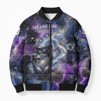 Nut Egyptian Bomber Puffer Jacket She Who Bore the Gods Galactic Vessel Cosmic Goddess Star Map
