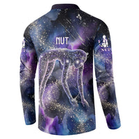 Nut Egyptian Button Sweatshirt She Who Bore the Gods Galactic Vessel Cosmic Goddess Star Map