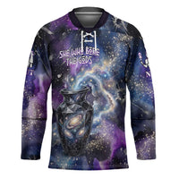 Nut Egyptian Hockey Jersey She Who Bore the Gods Galactic Vessel Cosmic Goddess Star Map