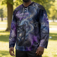 Nut Egyptian Hockey Jersey She Who Bore the Gods Galactic Vessel Cosmic Goddess Star Map