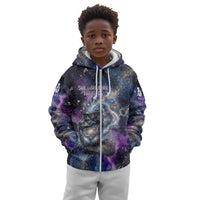 Nut Egyptian Kid Hoodie She Who Bore the Gods Galactic Vessel Cosmic Goddess Star Map