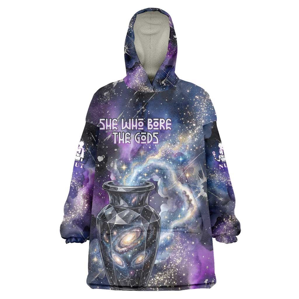 Nut Egyptian Kid Wearable Blanket Hoodie She Who Bore the Gods Galactic Vessel Cosmic Goddess Star Map