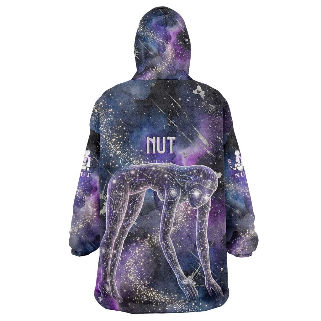 Nut Egyptian Kid Wearable Blanket Hoodie She Who Bore the Gods Galactic Vessel Cosmic Goddess Star Map
