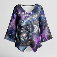 Nut Egyptian Kimono Sleeve Blouse She Who Bore the Gods Galactic Vessel Cosmic Goddess Star Map