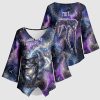 Nut Egyptian Kimono Sleeve Blouse She Who Bore the Gods Galactic Vessel Cosmic Goddess Star Map