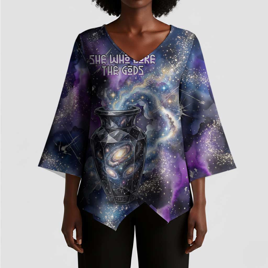 Nut Egyptian Kimono Sleeve Blouse She Who Bore the Gods Galactic Vessel Cosmic Goddess Star Map