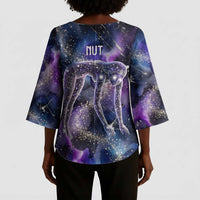 Nut Egyptian Kimono Sleeve Blouse She Who Bore the Gods Galactic Vessel Cosmic Goddess Star Map