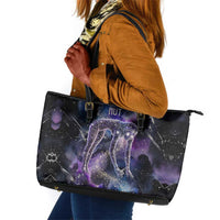 Nut Egyptian Leather Tote Bag She Who Bore the Gods Galactic Vessel Cosmic Goddess Star Map