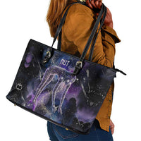Nut Egyptian Leather Tote Bag She Who Bore the Gods Galactic Vessel Cosmic Goddess Star Map