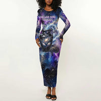 Nut Egyptian Long Sleeve Bodycon Dress She Who Bore the Gods Galactic Vessel Cosmic Goddess Star Map