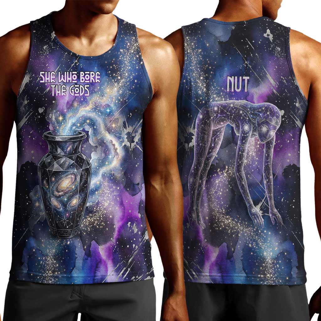 Nut Egyptian Men Tank Top She Who Bore the Gods Galactic Vessel Cosmic Goddess Star Map