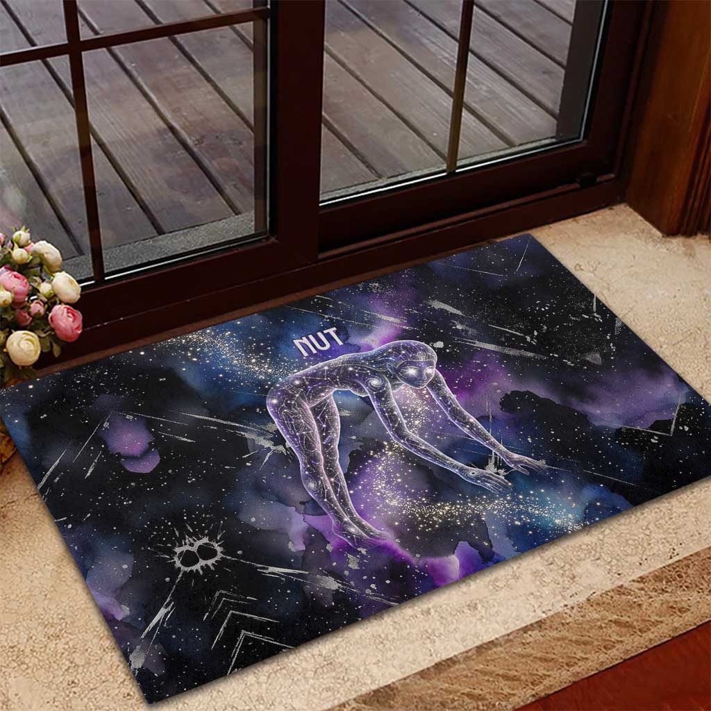 Nut Egyptian Rubber Doormat She Who Bore the Gods Galactic Vessel Cosmic Goddess Star Map