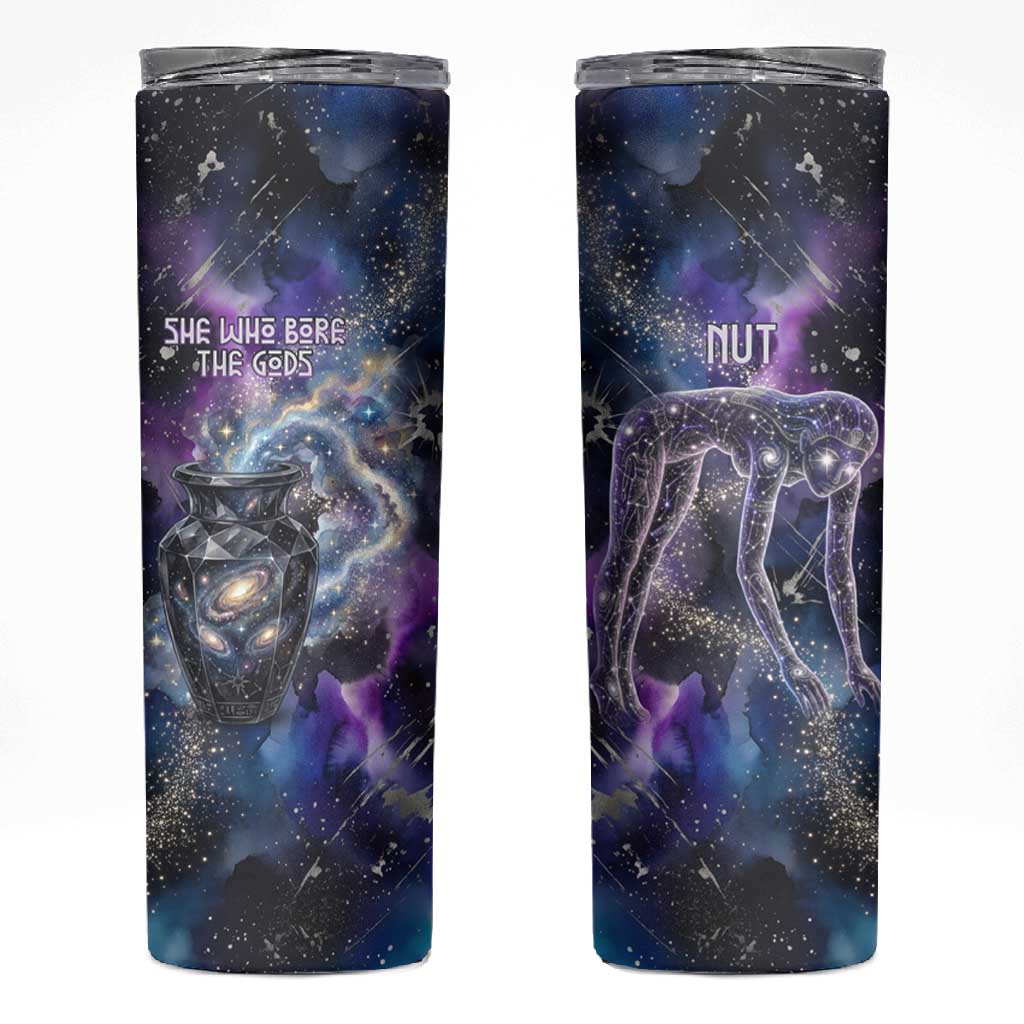Nut Egyptian Skinny Tumbler She Who Bore the Gods Galactic Vessel Cosmic Goddess Star Map