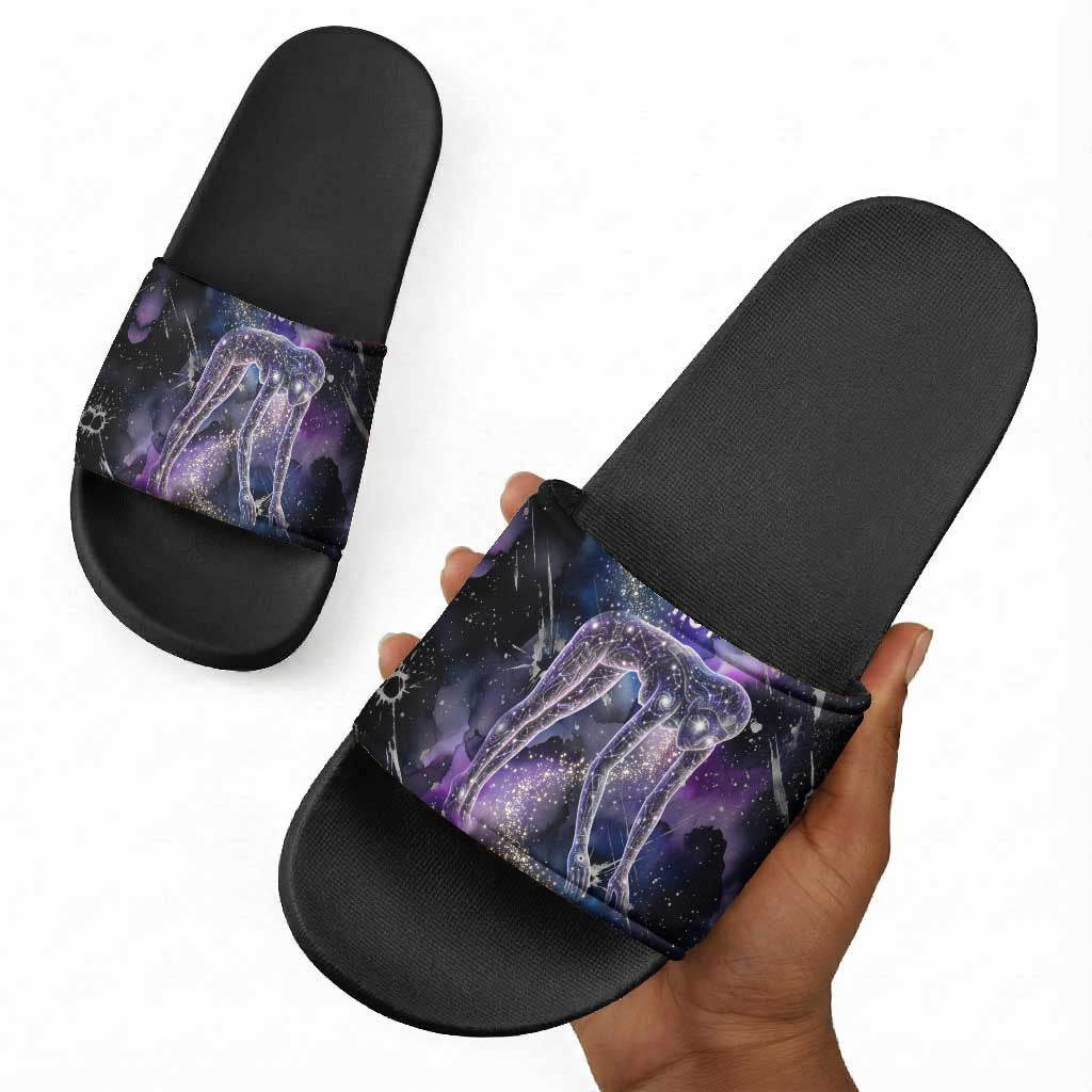 Nut Egyptian Slide Sandals She Who Bore the Gods Galactic Vessel Cosmic Goddess Star Map