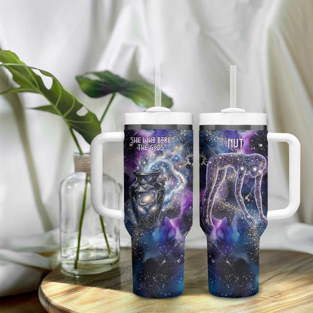 Nut Egyptian Tumbler With Handle She Who Bore the Gods Galactic Vessel Cosmic Goddess Star Map