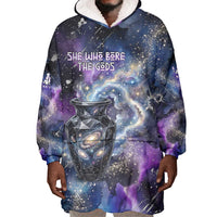 Nut Egyptian Wearable Blanket Hoodie She Who Bore the Gods Galactic Vessel Cosmic Goddess Star Map