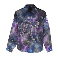 Nut Egyptian Women Casual Shirt She Who Bore the Gods Galactic Vessel Cosmic Goddess Star Map