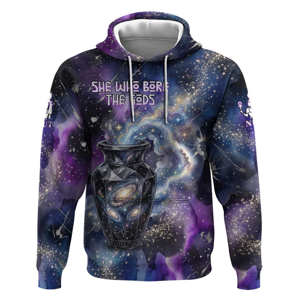 Nut Egyptian Zip Hoodie She Who Bore the Gods Galactic Vessel Cosmic Goddess Star Map