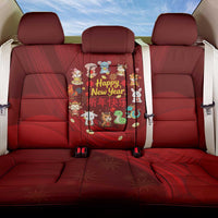 Chinese Zodiac Happy New Year Back Car Seat Cover Festive Cartoon Illustration Style