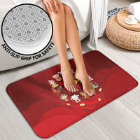 Chinese Zodiac Happy New Year Bathroom Set Festive Cartoon Illustration Style