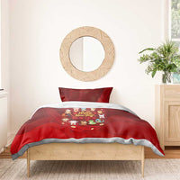 Chinese Zodiac Happy New Year Bedding Set Festive Cartoon Illustration Style