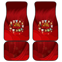 Chinese Zodiac Happy New Year Car Mats Festive Cartoon Illustration Style